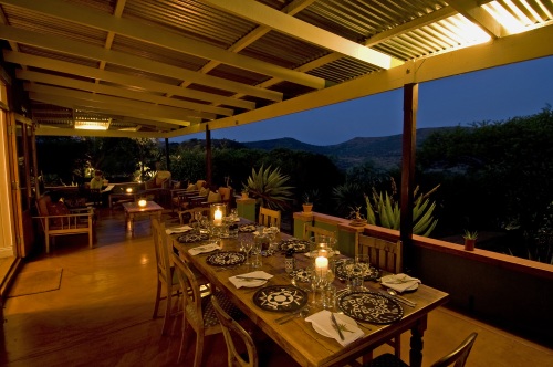 Three Trees dinner on veranda